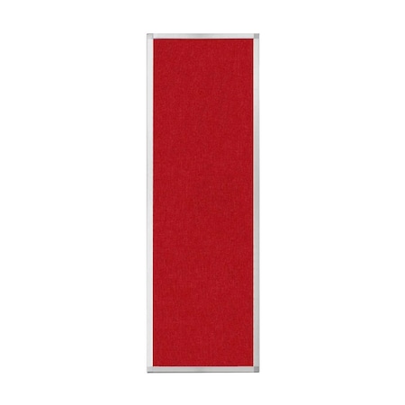 Hush Panel Configurable Cubicle Partition 2' X 6' Red Fabric